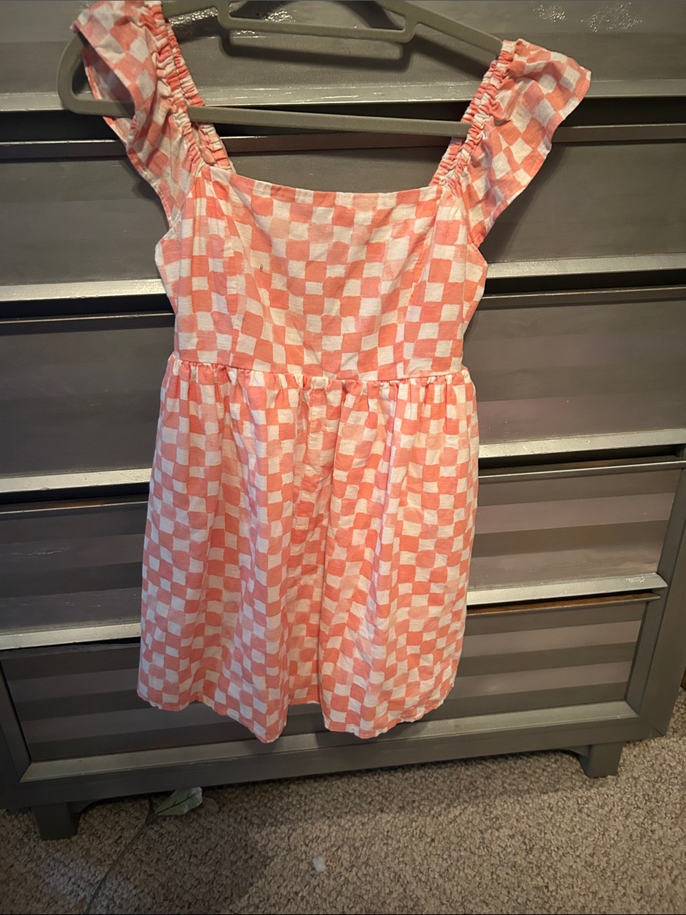 Kids Checkered Pink and White Sundress